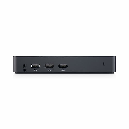 Black USB hub with multiple ports