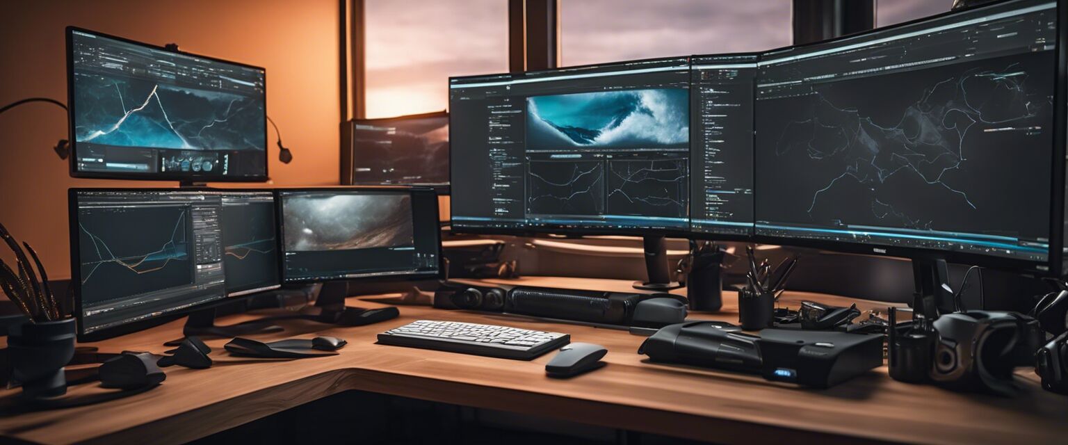 Ergonomic desk setup