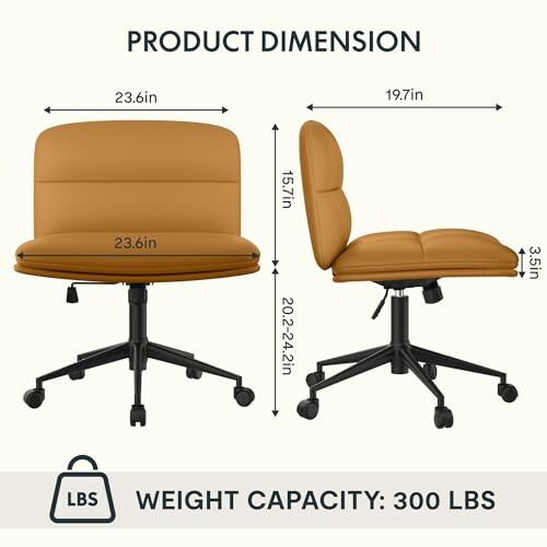 Office chair with dimensions and weight capacity