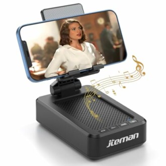 JTEMAN 3-in-1 Bluetooth Speaker & Phone Stand