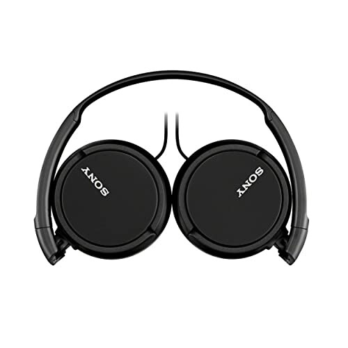 Foldable Sony headphones with black design