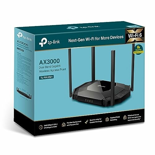 TP-Link AX3000 dual band gigabit wireless access point packaging